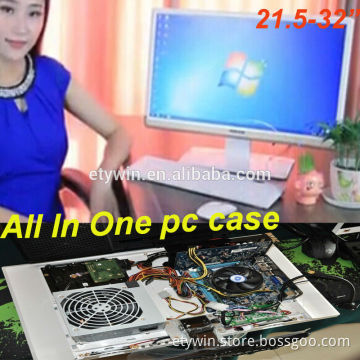Wall mount gaming computer all in one pc built-in all in one pc case 21.5"LED backlight monitor desktop computer without CPU